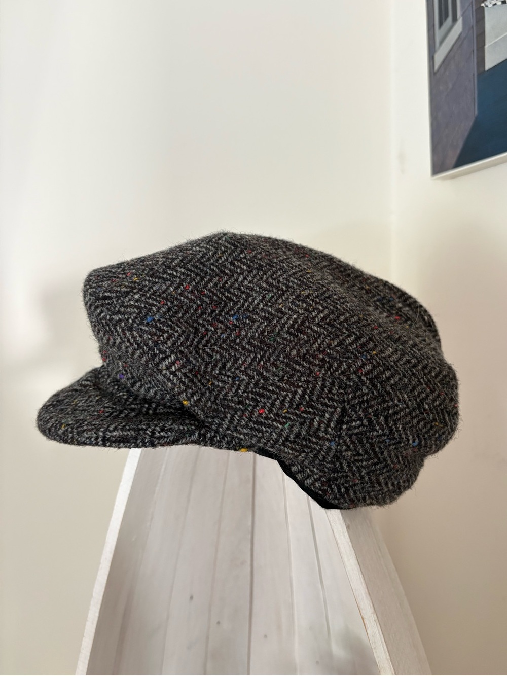 Vintage Donegal Tweed Wool Newsboy Flat Cap
